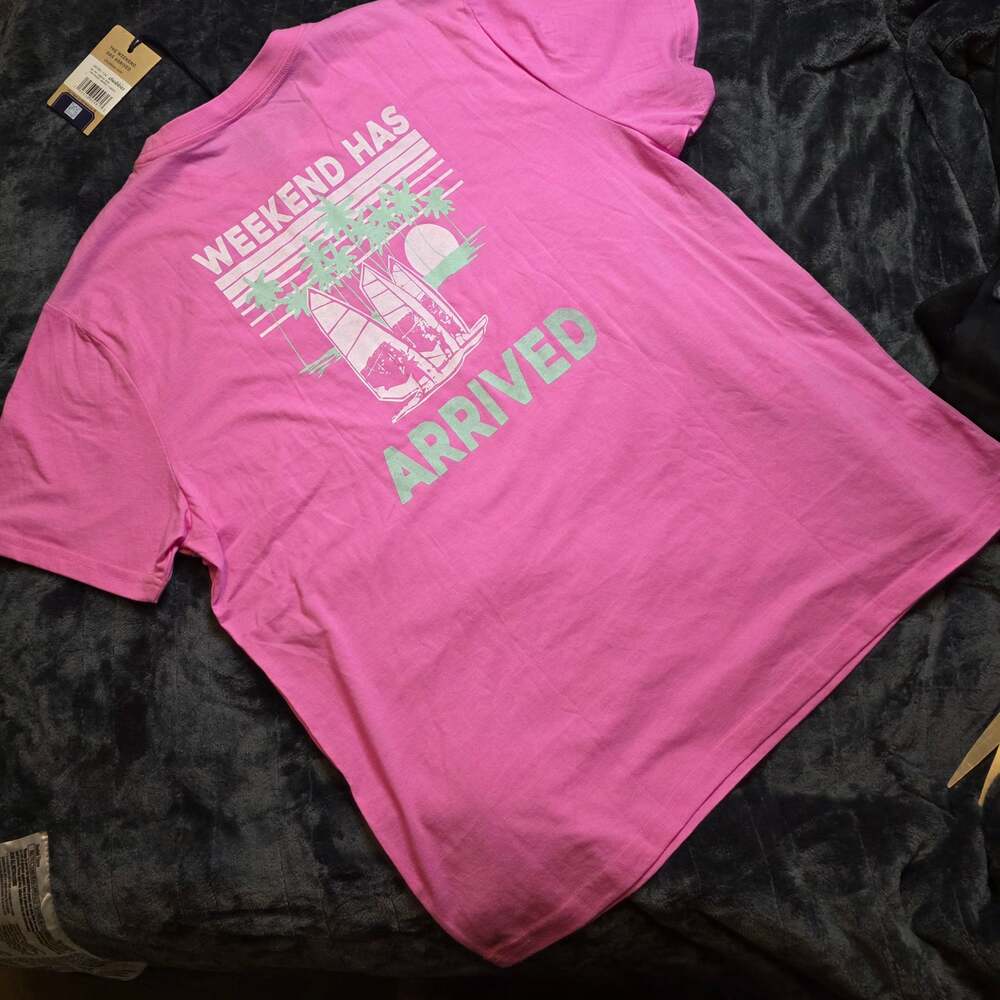 Chubbies Weekend Has Arrived Pink Graphic T-Shirt Large